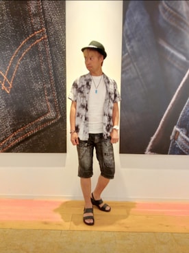 「チャイハネ（チャイハネ）のアイテム（ネックレス）」を使った、SHINSUKEさん（メンズ・180cm）の夏コーディネート