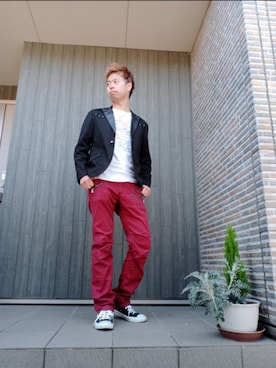 「AEON STYLE（イオンスタイル）のアイテム（ジャケット/アウター）」を使った、SHINSUKEさん（メンズ・180cm）の春コーディネート