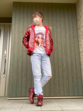 「semantic design（セマンティックデザイン）のアイテム（ジャケット/アウター）」を使った、SHINSUKEさん（メンズ・180cm）の冬コーディネート