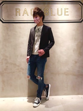 「AEON STYLE（イオンスタイル）のアイテム（ジャケット/アウター）」を使った、SHINSUKEさん（メンズ・180cm）の春コーディネート