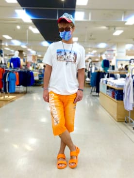 「Doublefocus（ダブルフォーカス）のアイテム（パンツ）」を使った、SHINSUKEさん（メンズ・180cm）の秋コーディネート