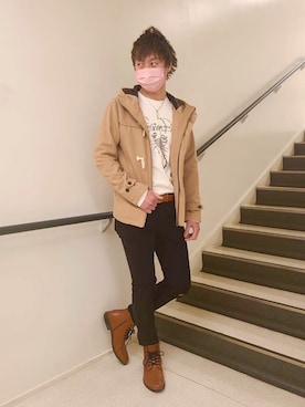 「SUGGESTION（サジェッション）のアイテム」を使った、SHINSUKEさん（メンズ・180cm）の冬コーディネート