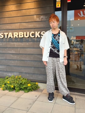 「Avail（アベイル）のアイテム（シャツ/ブラウス、ホワイト系）」を使った、SHINSUKEさん（メンズ・179cm）の夏コーディネート