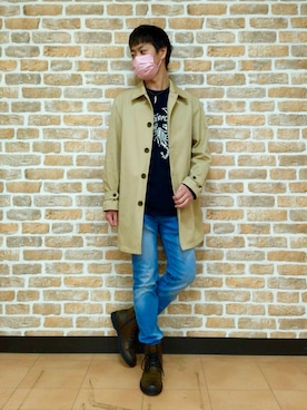 「semantic design（セマンティックデザイン）のアイテム（パンツ）」を使った、SHINSUKEさん（メンズ・180cm）の冬コーディネート