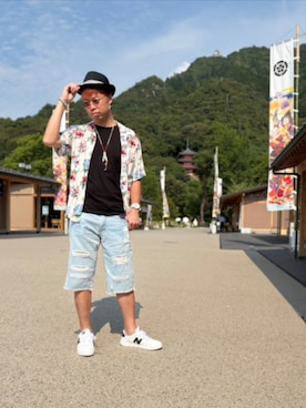 「ドン・キホーテ（ドンキホーテ）のアイテム」を使った、SHINSUKEさん（メンズ・179cm）の夏コーディネート