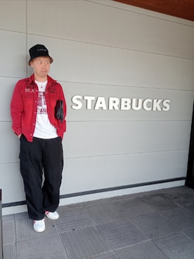 「アイテム（クラッチバッグ）」を使った、SHINSUKEさん（メンズ・179cm）の秋コーディネート