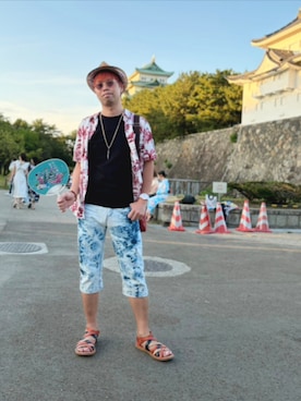 「H&M（エイチ・アンド・エム）のアイテム」を使った、SHINSUKEさん（メンズ・179cm）の夏コーディネート