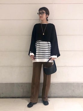 「Soierie（ソワリー）のアイテム（ネックレス）」を使った、natsukiさん（レディース・160cm）の秋コーディネート
