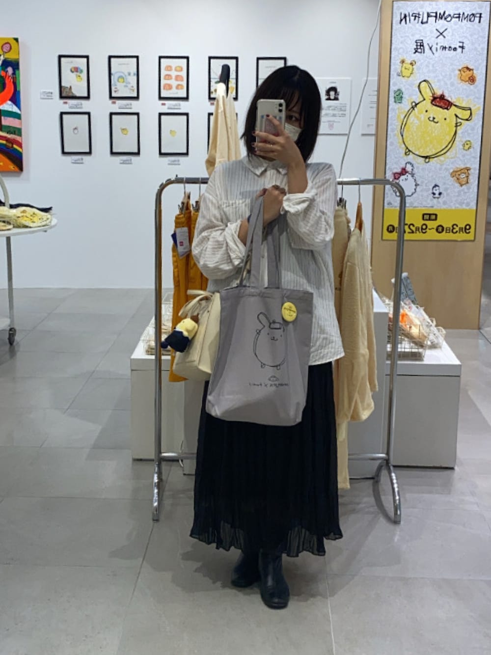 「H&Mのアイテム（シャツ/ブラウス、ブラウン系）」を使った、mainさん（レディース・155cm）の秋コーディネートの1枚目の写真