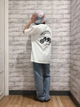 「RAG MACHINE（ラグマシーン）のアイテム（ハット）」を使った、マツミ(相互フォロー)さん（レディース・160cm）の夏コーディネート