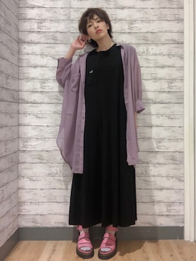 「Lee（リー）のアイテム（ワンピース/ドレス）」を使った、マツミ(相互フォロー)さん（レディース・160cm）の夏コーディネート