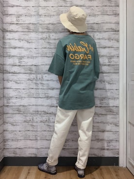 「RAG MACHINE（ラグマシーン）のアイテム（ハット）」を使った、マツミ(相互フォロー)さん（レディース・160cm）の夏コーディネート