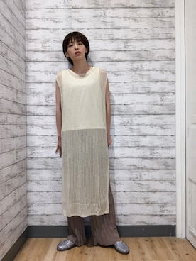 「Right-on（ライトオン）のアイテム（ワンピース/ドレス）」を使った、マツミ(相互フォロー)さん（レディース・160cm）の夏コーディネート