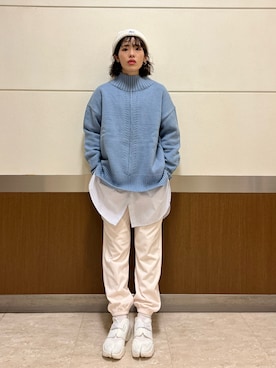「Right-on（ライトオン）のアイテム（スウェットパンツ）」を使った、マツミ(相互フォロー)さん（レディース・160cm）の冬コーディネート