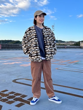 「CAMP7（キャンプセブン）のアイテム（その他アウター）」を使った、マツミ(相互フォロー)さん（レディース・160cm）の秋コーディネート