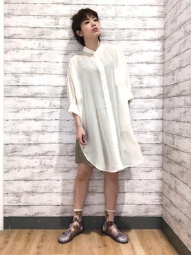 「RAG MACHINE（ラグマシーン）のアイテム（パンツ）」を使った、マツミ(相互フォロー)さん（レディース・160cm）の夏コーディネート