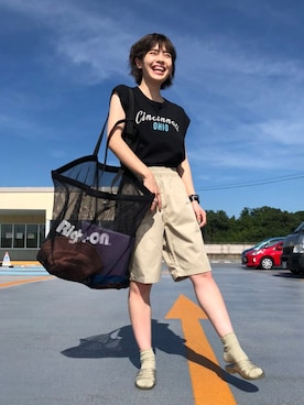 「RAG MACHINE（ラグマシーン）のアイテム」を使った、マツミ(相互フォロー)さん（レディース・160cm）の夏コーディネート