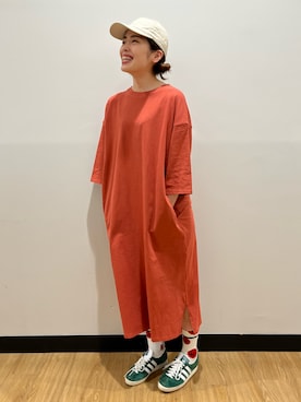 「Right-on（ライトオン）のアイテム（キャップ）」を使った、マツミ(相互フォロー)さん（レディース・160cm）の春コーディネート