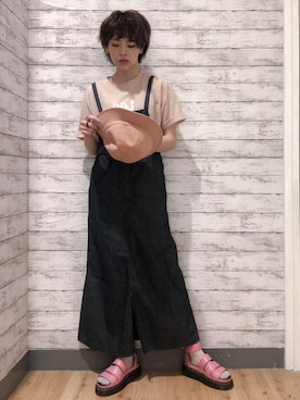 「RAG MACHINE（ラグマシーン）のアイテム（ハット）」を使った、マツミ(相互フォロー)さん（レディース・160cm）の夏コーディネート