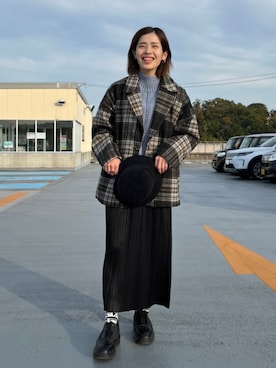 「Right-on」｜「アイテム（チェスターコート）」を使った、マツミ(相互フォロー)さん（レディース・160cm）の秋コーディネート
