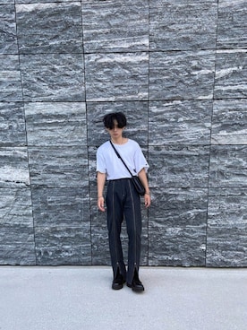 「asos（エイソス）のアイテム（ブーツ）」を使った、𝙈𝙖𝙨𝙖(尹厚）さん（メンズ・175cm）の夏コーディネート