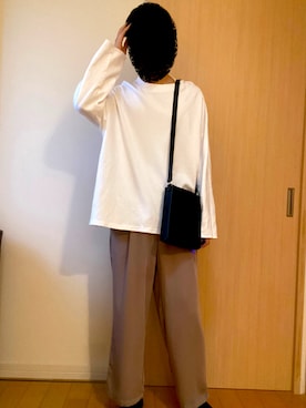 「Kappa（カッパ）のアイテム（スラックス）」を使った、みやごさん（メンズ・173cm）の秋コーディネート