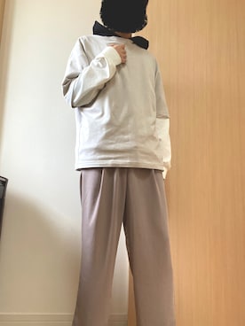「Kappa（カッパ）のアイテム（スラックス）」を使った、みやごさん（メンズ・173cm）の秋コーディネート