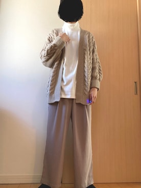 「Kappa（カッパ）のアイテム（スラックス）」を使った、みやごさん（メンズ・173cm）の秋コーディネート
