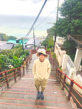 「THE NORTH FACE（ザノースフェイス）のアイテム（チノパンツ）」を使った、Vincent Wuさん（メンズ・183cm）の冬コーディネート