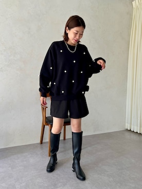 「prose verse（プロズヴェール）のアイテム（スウェット）」を使った、yukaさん（レディース・163cm）の秋コーディネート