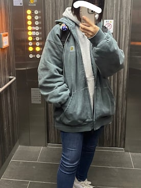 「Carhartt WIP（カーハートダブリューアイピー）のアイテム（ジャケット/アウター）」を使った、ありんさん（レディース・160cm）の秋コーディネート