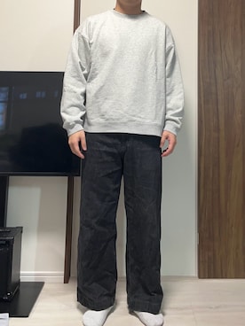 「WYM LIDNM（ウィム バイ リドム）のアイテム（スウェット）」を使った、t.uさん（メンズ・168cm）の春コーディネート