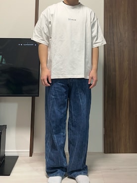 t.uさんの「VINTAGE SLUB STRAIGHT DENIM」を使ったコーディネート