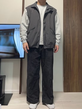 「WYM LIDNM（ウィム バイ リドム）のアイテム（スウェット）」を使った、t.uさん（メンズ・168cm）の春コーディネート