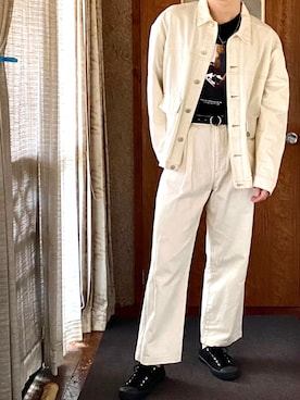 「ILL'S（イルズ）のアイテム（ジャケット/アウター）」を使った、shutaさん（メンズ・173cm）の秋コーディネート