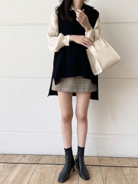 楓さん(レディース・168cm)の秋コーディネート