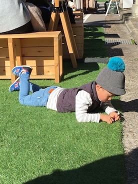 「こども ビームス（コドモビームス）のアイテム（トップス）」を使った、Reiko    arataさん（キッズ・100cm）の春コーディネート