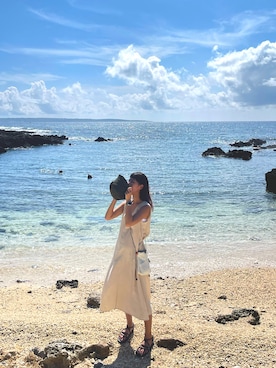 「海」｜「アイテム（ジャンパースカート）」を使った、lllpeggylllさん（レディース・168cm）の秋コーディネート