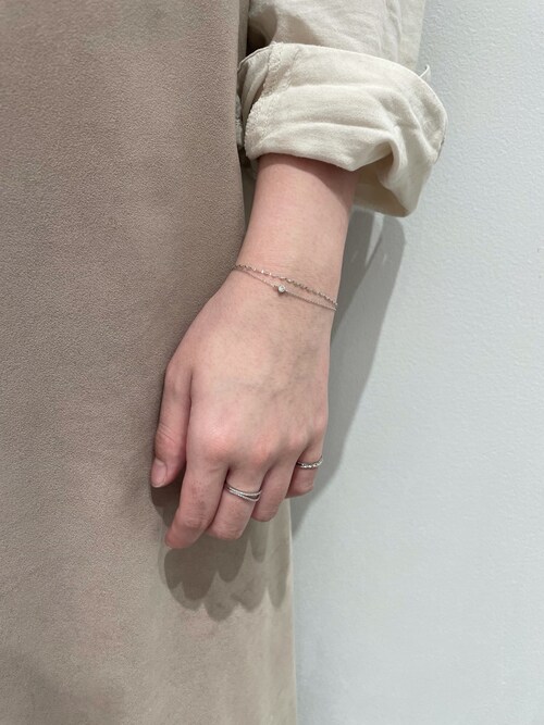 PAS TIERRA K10 ハーフエタニティダイヤモンドリング PAS TIERRA（パティエラ）の「[Briller] K10ハーフエタニティ