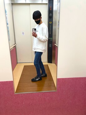 「KANGOL（カンゴール）のアイテム（スウェット）」を使った、Hinataさん（メンズ・171cm）の冬コーディネート