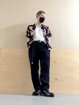 「coca（coca）（コカ）のアイテム（パンツ）」を使った、hirota2さん（メンズ・172cm）の春コーディネート