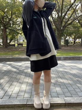 「DISCUS（ディスカス）のアイテム」を使った、mimiさん（レディース・160cm）の春コーディネート