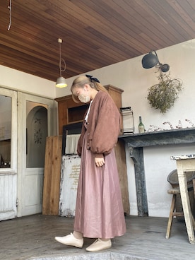 「フレンチガーリー」｜「アイテム（ブルゾン）」を使った、momoさん（レディース・156cm）の冬コーディネート