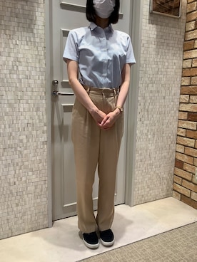 「ビジネスコーデ」｜BRICK HOUSE シャツ工房 徳重ヒルズウォーク店さん（レディース・160cm）の夏コーディネート