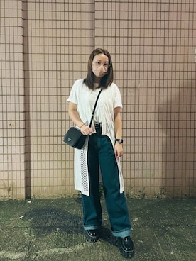 「ROCOCO（ロココ）のアイテム」を使った、em.yさん（レディース・160cm）の夏コーディネート