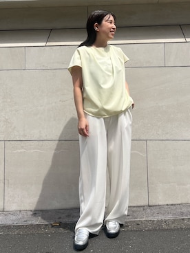 「アイテム（ローファー、シルバー系）」を使った、kahoさん（レディース・153cm）の夏コーディネート