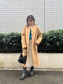 クルーネックコクーンコート(ノーカラーコート)|ELENDEEK(エレン ...