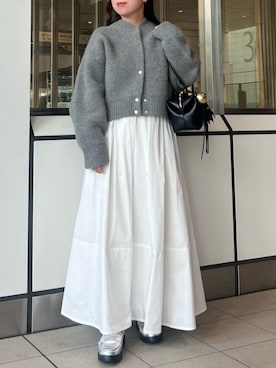 「アイテム（ローファー、シルバー系）」を使った、kahoさん（レディース・153cm）の夏コーディネート