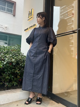 「おとなコーデ」｜「アイテム（ワンピース/ドレス）」を使った、kahoさん（レディース・153cm）の冬コーディネート