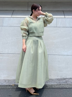 「アイテム（ブルゾン）」を使った、kahoさん（レディース・153cm）の夏コーディネート